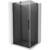 Cabine de douche coulissante Mexen Velar L 100 x 120 cm, graphite, noir - 871-100-120-43-70