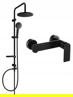 Mexen Erik ensemble de douche en saillie avec pomme de douche et robinet de douche Zero, noir - 71140205-70