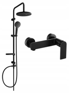 Mexen Zero Erik ensemble de douche en saillie avec pommeau et mitigeur de douche, noir - 71140205-70