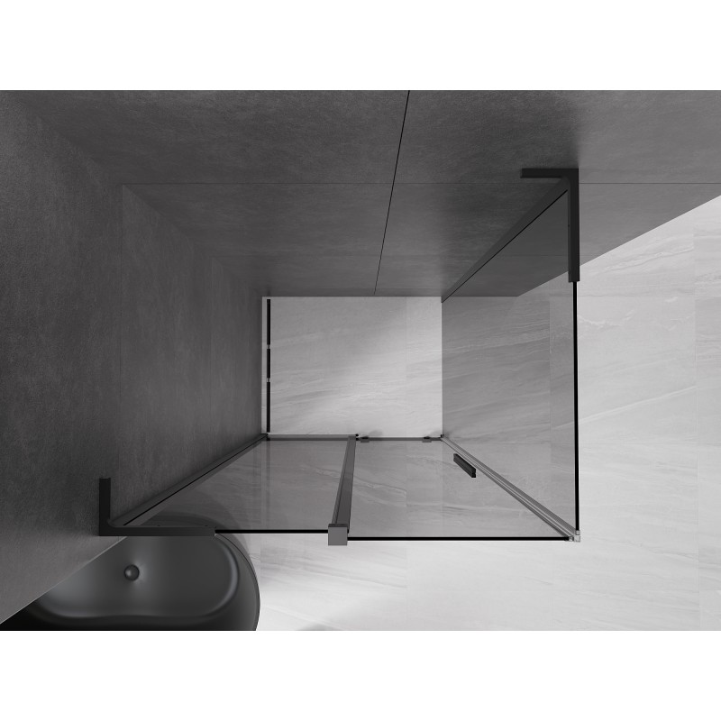Mexen Velar L cabine de douche coulissante 120 x 85 cm, graphite, noir - 871-120-085-43-70