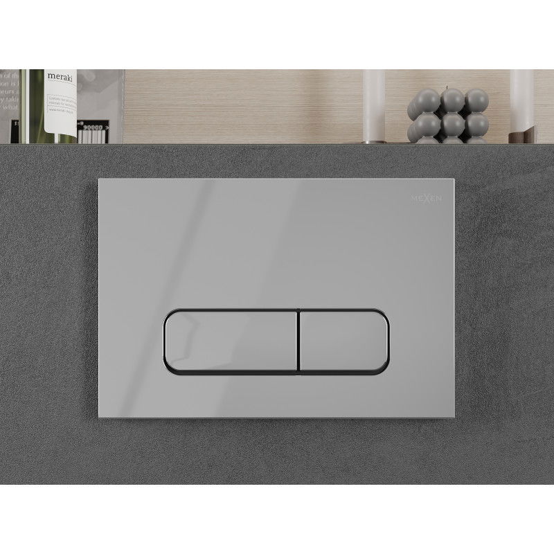 Mexen Fenix Air 02 bouton de chasse d'eau pneumatique, chrome brillant - 6A0201