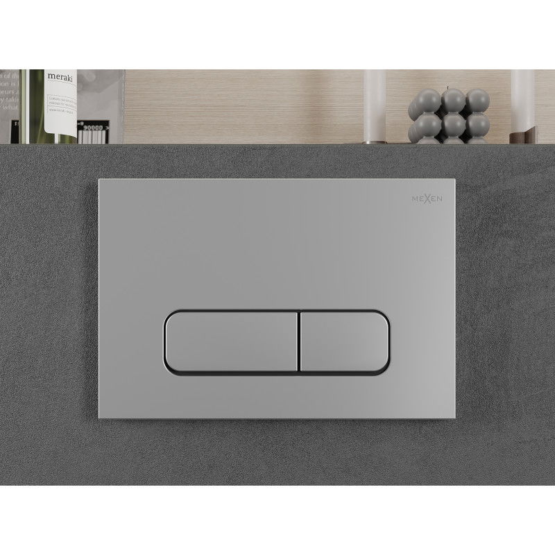 Mexen Fenix Air 02 bouton de chasse d'eau pneumatique, chrome mat - 6A0202