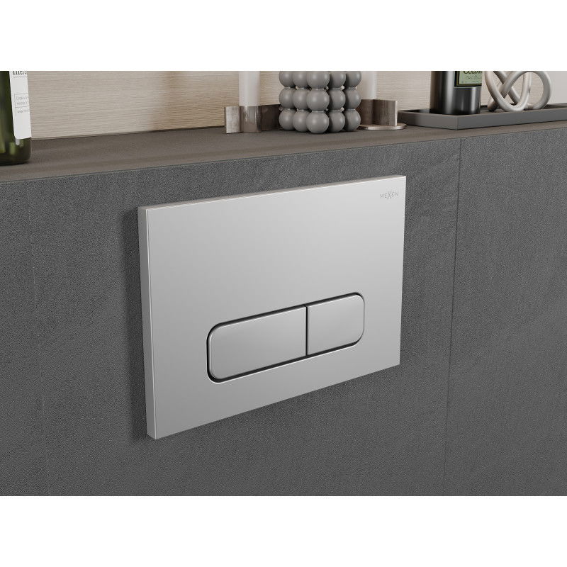 Mexen Fenix Air 02 bouton de chasse d'eau pneumatique, chrome mat - 6A0202