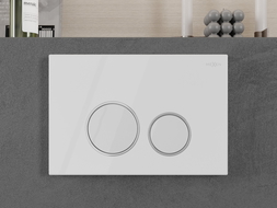 Mexen Fenix Air 05 bouton de chasse pneumatique, blanc brillant - 6A0500