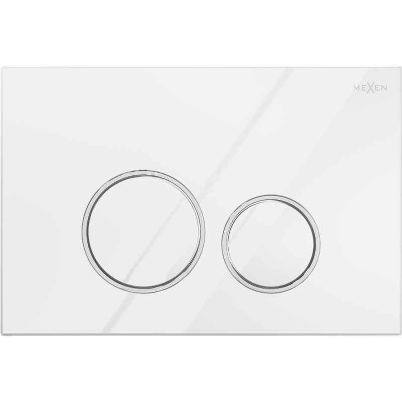 Bouton de chasse pneumatique Mexen Fenix Air 05, blanc brillant - 6A0500