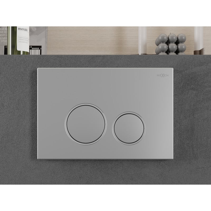 Mexen Fenix Air 05 bouton de chasse pneumatique, chrome mat - 6A0502