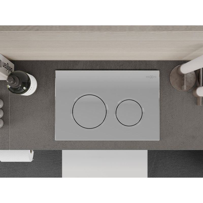 Mexen Fenix Air 07 XS bouton de chasse d'eau pneumatique, chrome brillant - 6A0701