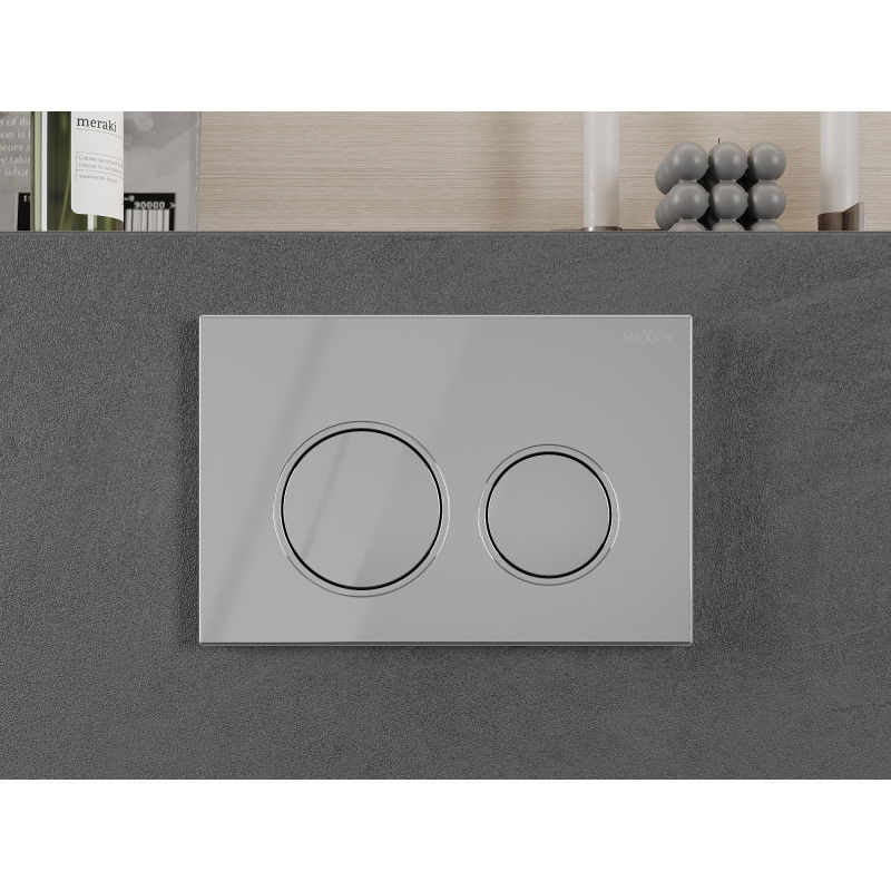 Mexen Fenix Air 07 XS bouton de chasse d'eau pneumatique, chrome brillant - 6A0701