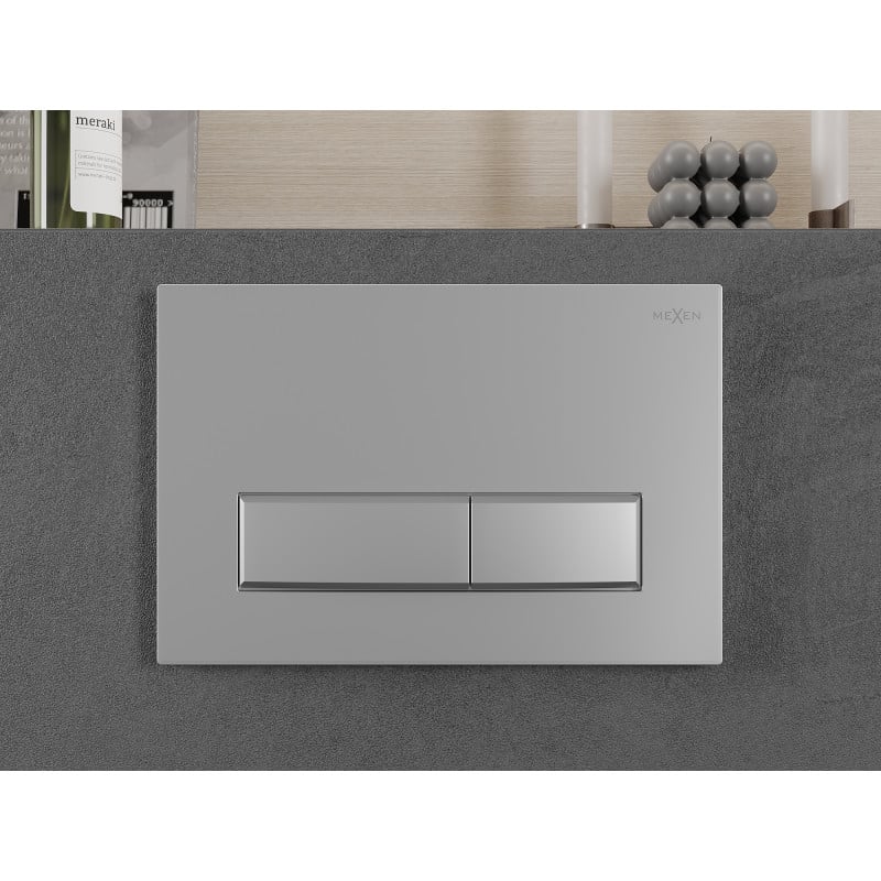 Mexen Fenix Air 09 bouton de chasse pneumatique, chrome mat - 6A0902