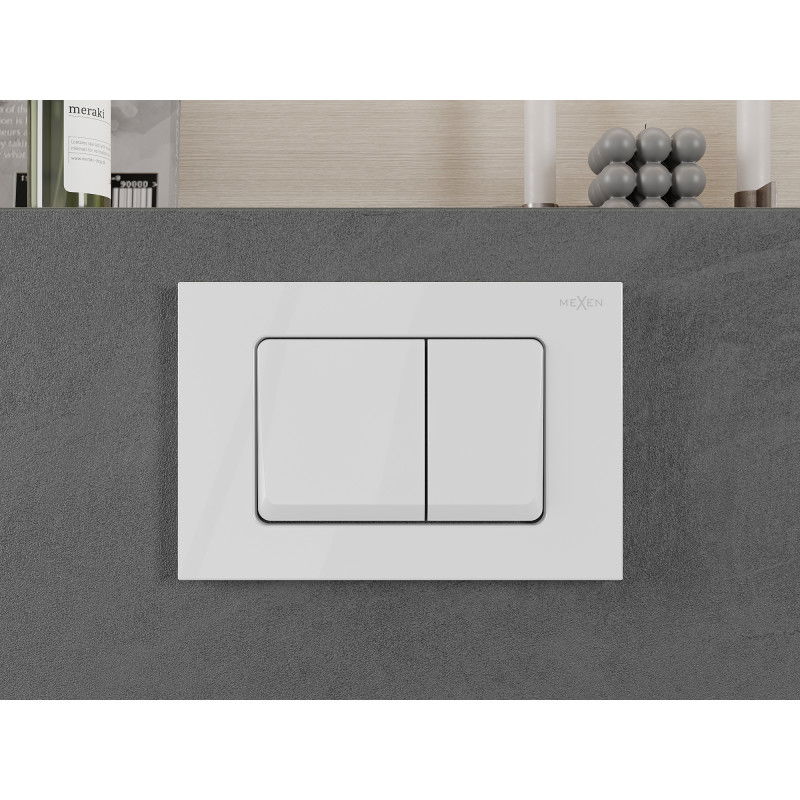 Mexen Fenix Air 10 XS bouton de chasse pneumatique, blanc brillant - 6A1000