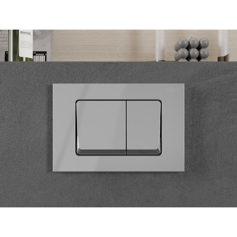 Mexen Fenix Air 10 XS bouton de chasse pneumatique, chrome brillant - 6A1001