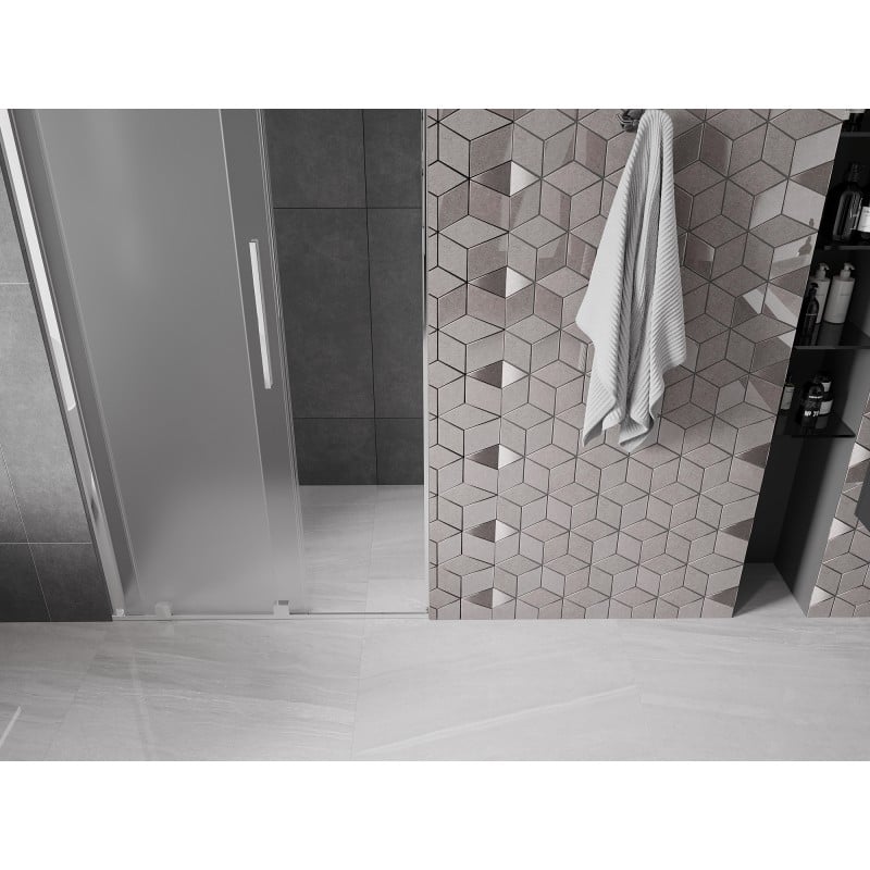 Mexen Velar porte de douche coulissante 100 cm, givré, chrome - 871-100-000-31-01