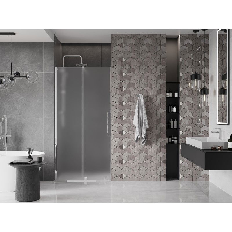Mexen Velar portes de douche coulissantes 90 cm, givré, chrome - 871-090-000-31-01