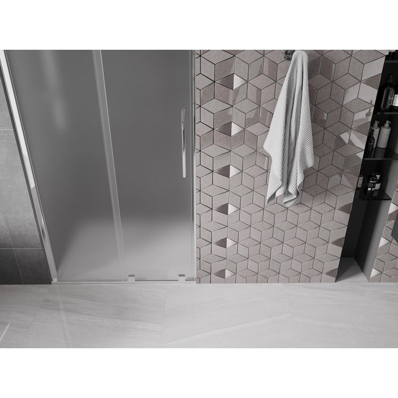 Mexen Velar porte de douche coulissante 100 cm, givré, chrome - 871-100-000-31-01