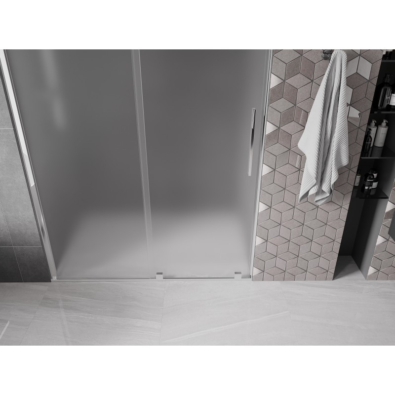 Mexen Velar porte de douche coulissante 150 cm, givre, chrome - 871-150-000-31-01