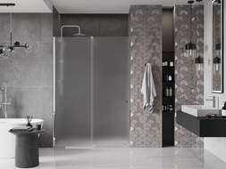 Mexen Velar portes de douche coulissantes 140 cm, givré, chrome - 871-140-000-31-01