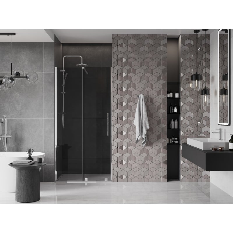 Mexen Velar porte de douche coulissante 90 cm, graphite, chrome - 871-090-000-41-01