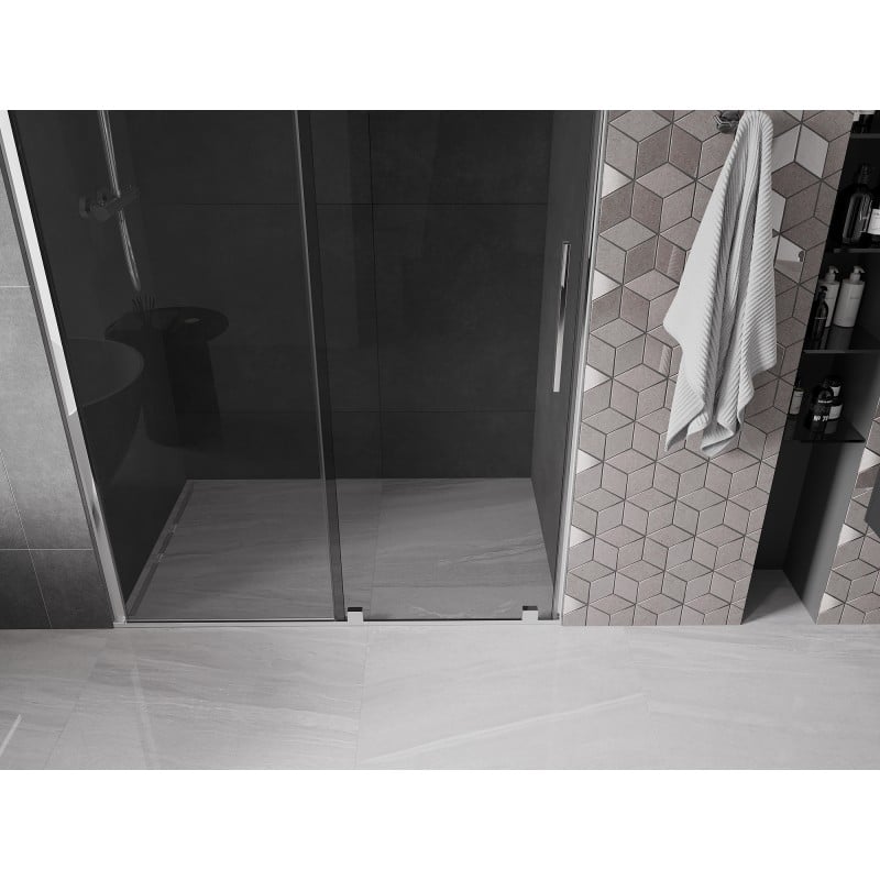 Mexen Velar portes de douche coulissantes 160 cm, graphite, chrome - 871-160-000-41-01