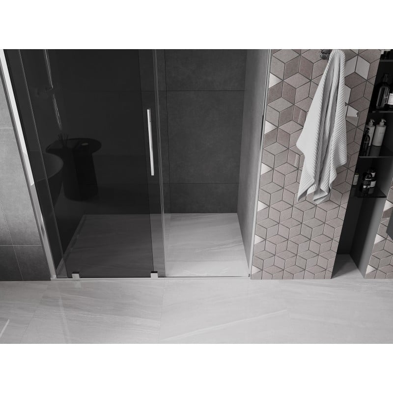 Mexen Velar porte de douche coulissante 150 cm, graphite, chrome - 871-150-000-41-01