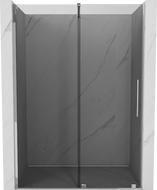 Porte de douche coulissante Mexen Velar 130 cm, graphite, chrome - 871-130-000-41-01
