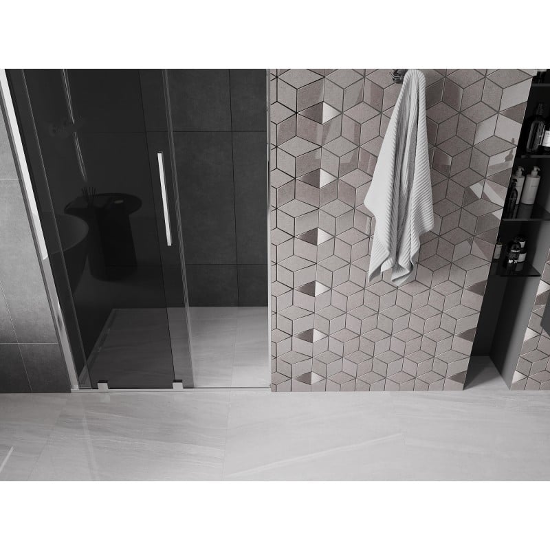 Mexen Velar porte de douche coulissante 90 cm, graphite, chrome - 871-090-000-41-01