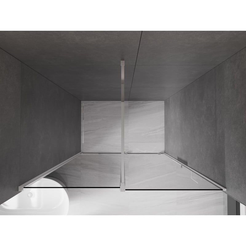 Mexen Velar porte de douche coulissante 150 cm, graphite, chrome - 871-150-000-41-01