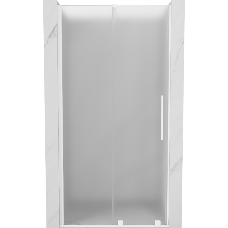 Mexen Velar porte de douche coulissante 100 cm, givrée, blanche - 871-100-000-31-20