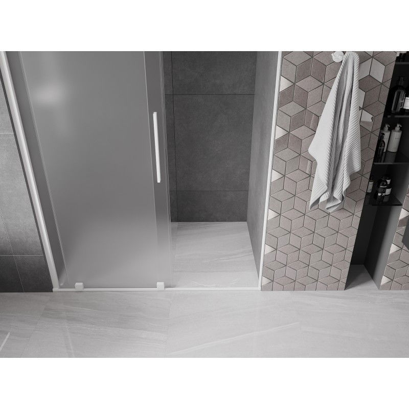 Mexen Velar portes de douche coulissantes 150 cm, givré, blanc - 871-150-000-31-20