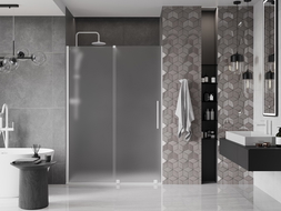 Mexen Velar porte de douche coulissante 130 cm, dépoli, blanc - 871-130-000-31-20