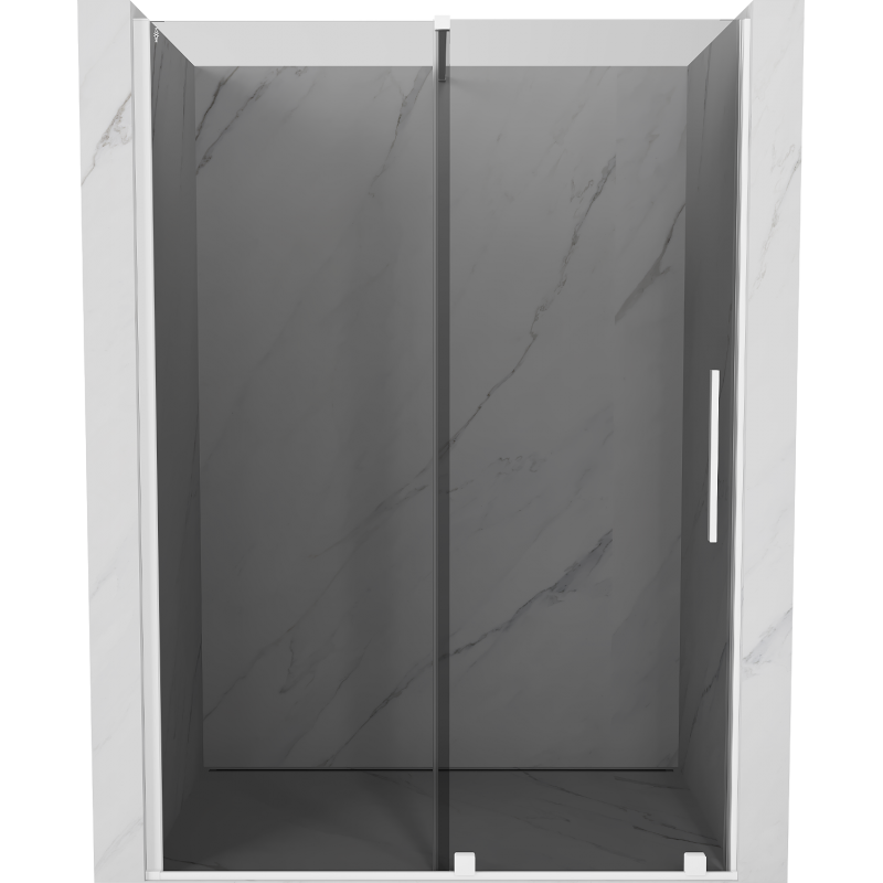 Mexen Velar porte de douche coulissante 140 cm, graphite, blanc - 871-140-000-41-20