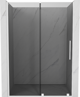 Mexen Velar porte de douche coulissante 140 cm, graphite, blanc - 871-140-000-41-20