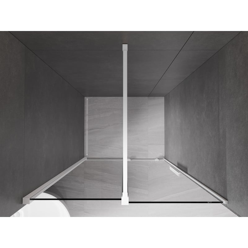 Mexen Velar porte de douche coulissante 120 cm, graphite, blanc - 871-120-000-41-20