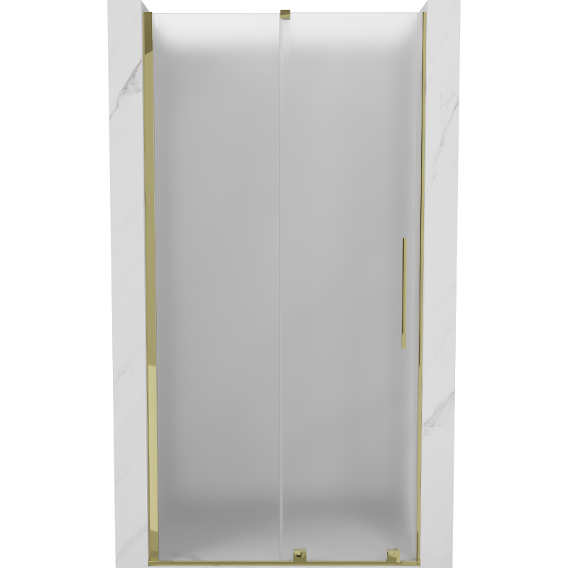 Mexen Velar porte de douche coulissante 100 cm, givré, doré - 871-100-000-31-50