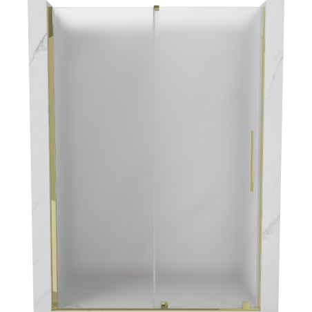 Mexen Velar porte de douche coulissante 130 cm, givre, dorée - 871-130-000-31-50