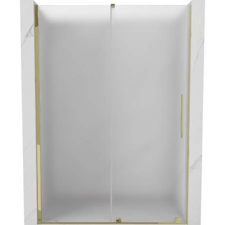 Mexen Velar portes de douche coulissantes 140 cm, givré, doré - 871-140-000-31-50