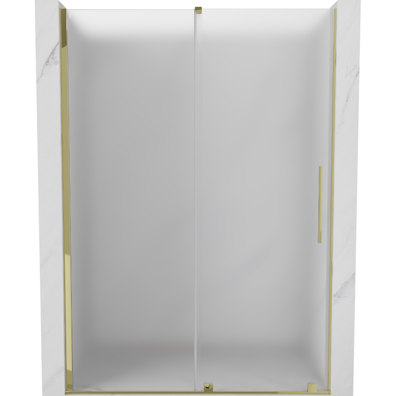 Mexen Velar porte de douche coulissante 160 cm, dépoli, doré - 871-160-000-31-50