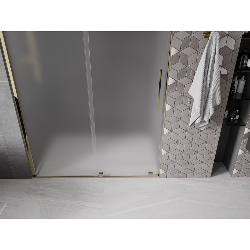 Mexen Velar portes de douche coulissantes 140 cm, givre, doré - 871-140-000-31-50