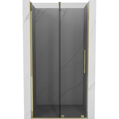 Mexen Velar portes de douche coulissantes 110 cm, graphite, or - 871-110-000-41-50