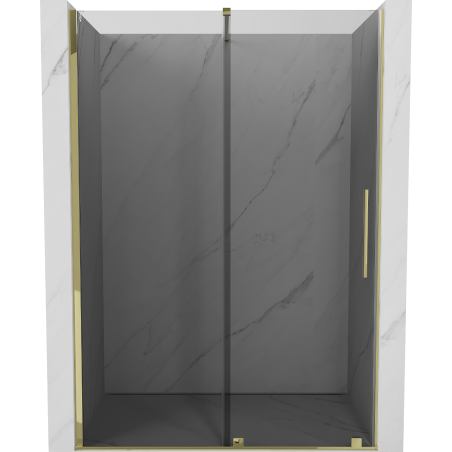 Mexen Velar porte de douche coulissante 140 cm, graphite, or - 871-140-000-41-50
