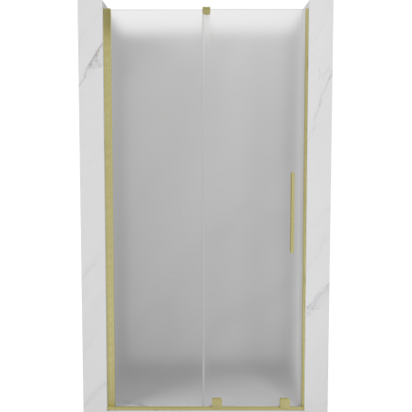 Mexen Velar portes de douche coulissantes 110 cm, givré, or brossé - 871-110-000-31-55