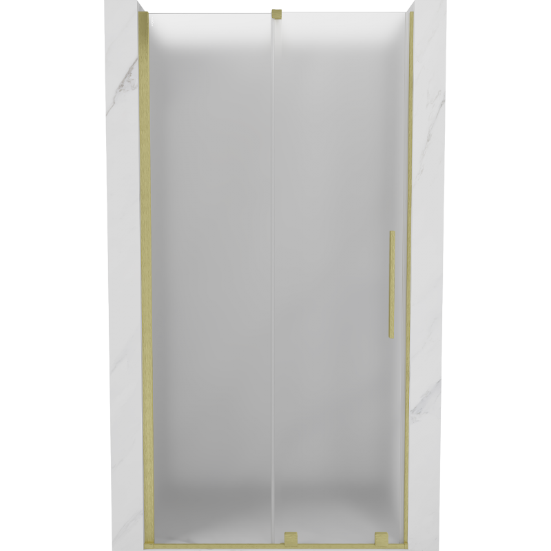 Mexen Velar porte de douche coulissante 100 cm, givré, doré brossé - 871-100-000-31-55