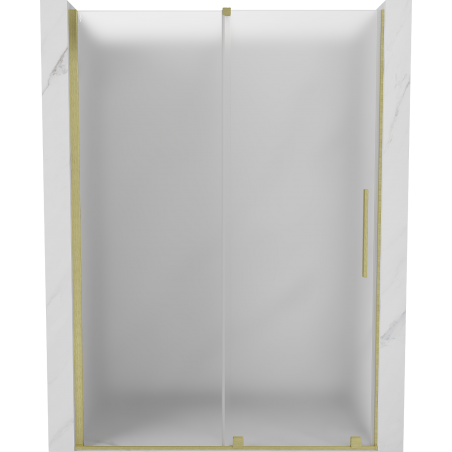 Mexen Velar porte de douche coulissante 150 cm, givré, or brossé - 871-150-000-31-55