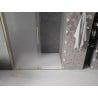 Porte de douche coulissante Mexen Velar 140 cm, givrée, or brossé - 871-140-000-31-55