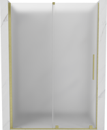 Porte de douche coulissante Mexen Velar 140 cm, givrée, or brossé - 871-140-000-31-55