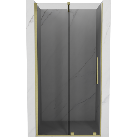 Mexen Velar porte de douche coulissante 110 cm, graphite, or brossé - 871-110-000-41-55
