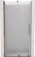 Porte de douche coulissante Mexen Velar 90 cm, givré, or rose - 871-090-000-31-60