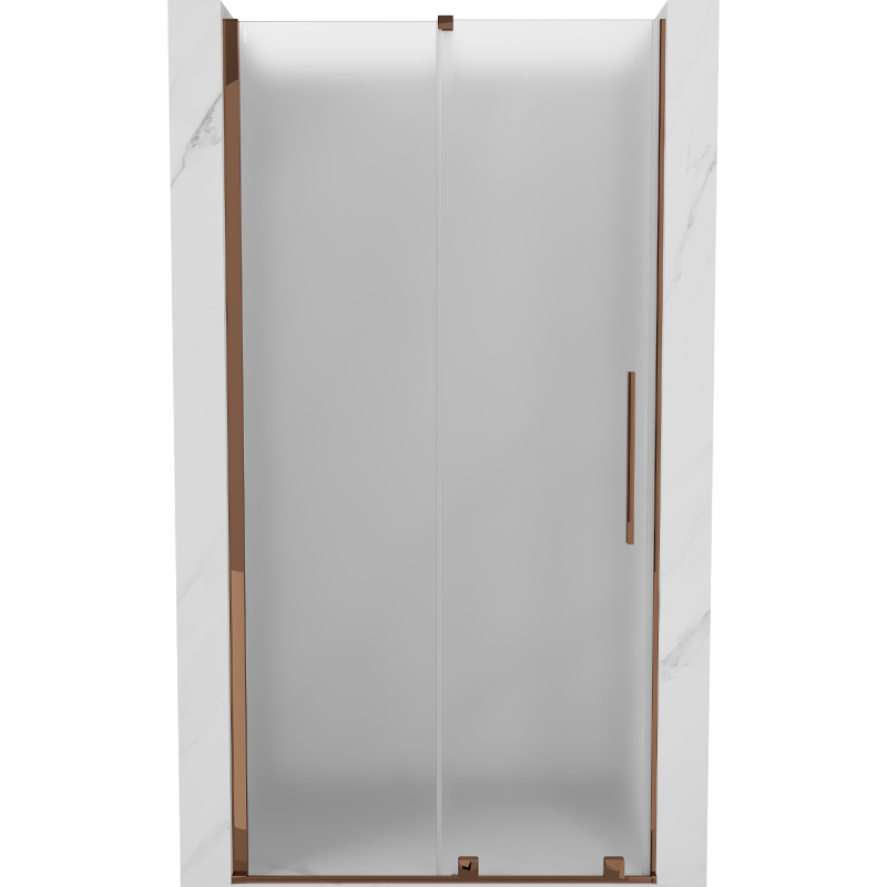 Mexen Velar porte de douche coulissante 100 cm, givre, or rose - 871-100-000-31-60