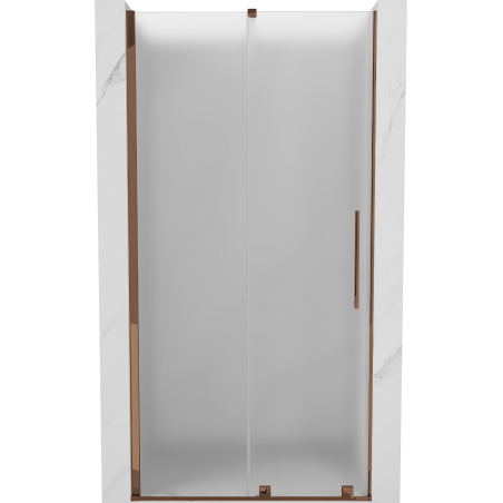Mexen Velar porte de douche coulissante 110 cm, givré, or rose - 871-110-000-31-60