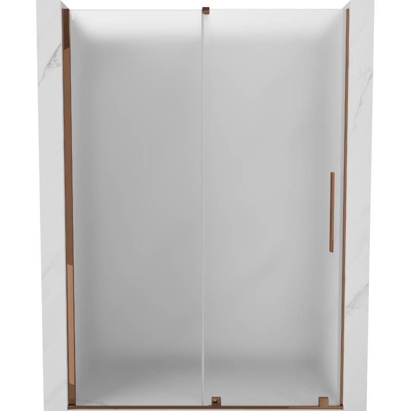 Mexen Velar porte de douche coulissante 140 cm, givre, or rose - 871-140-000-31-60