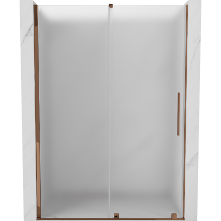 Mexen Velar porte de douche coulissante 160 cm, givre, or rose - 871-160-000-31-60